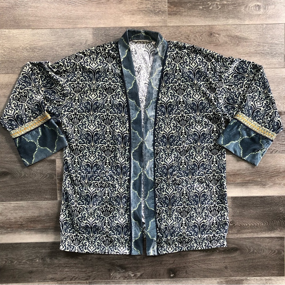 Soft Surroundings Aurora Open Front Mixed Media T… - image 2